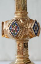 Solid silver gilt antique French Gothic Chalice.